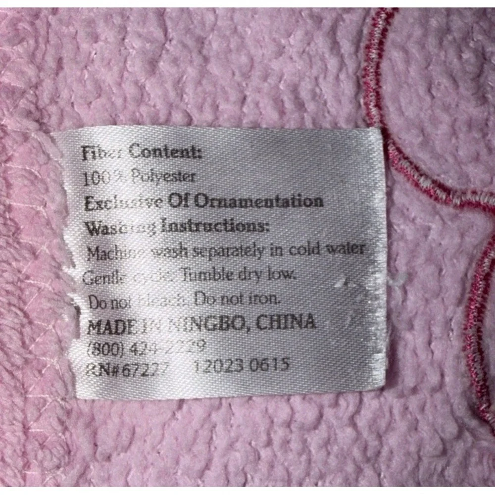 RN 67227 Pink Butterfly Baby Blanket Gray White Chevron Wings Plush Soft‎ Lovey